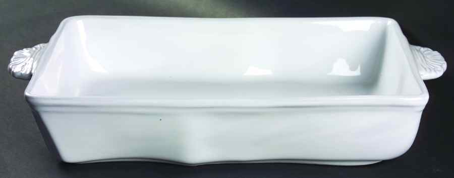 Antico Bianco 14" Rectangular Baker by Vietri (Italy)-1