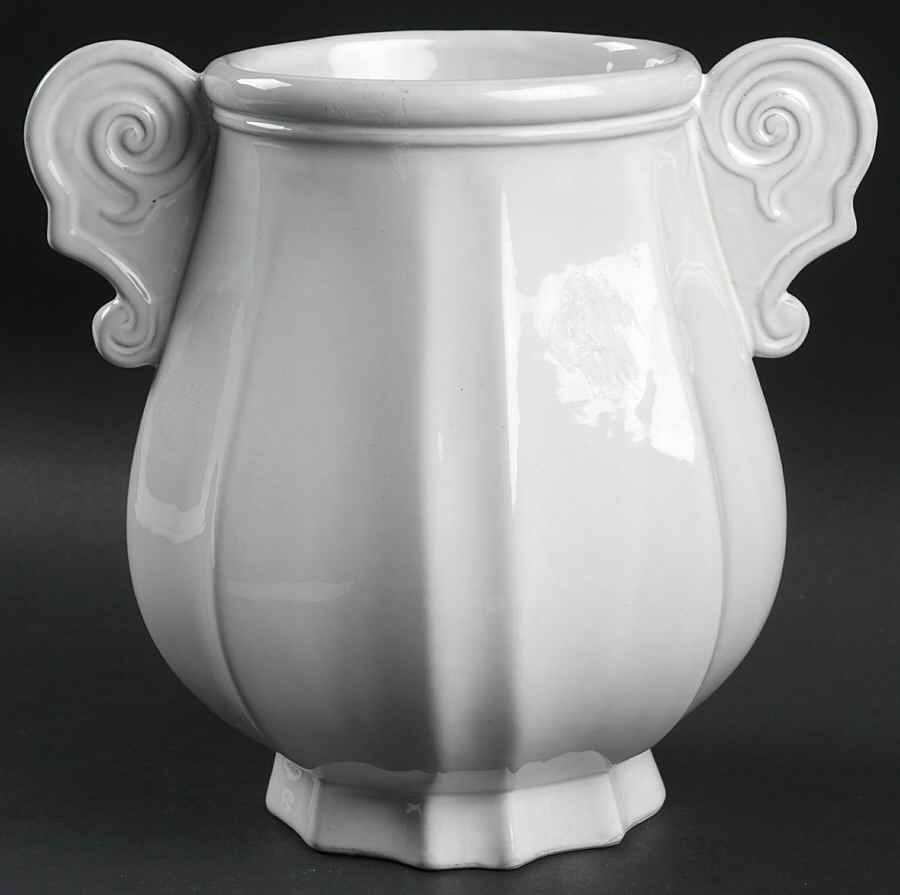 Antico Bianco Large Canister No Lid by Vietri (Italy)-1