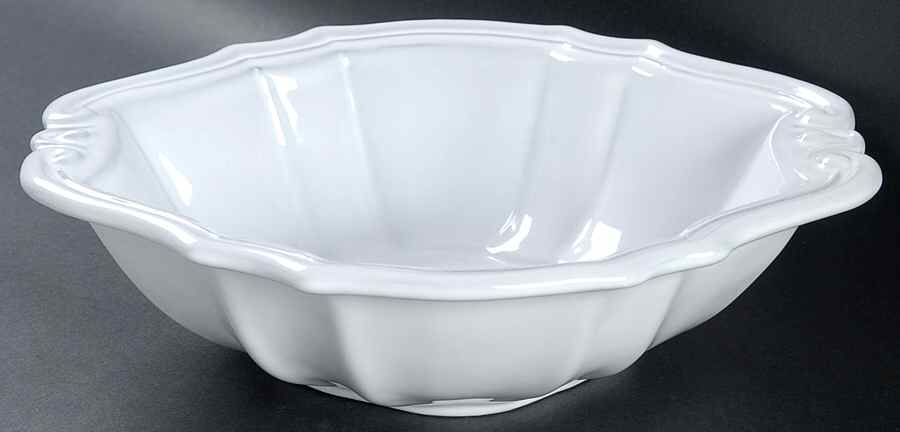 Antico Bianco 10" Oval Vegetable Bowl by Vietri (Italy)-1
