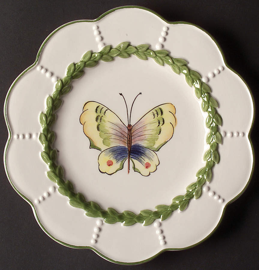 Boxwood Salad/Dessert Plate by Vietri (Italy)-1
