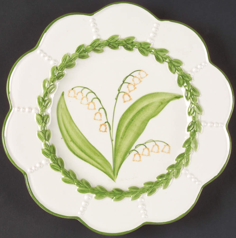 Boxwood Salad/Dessert Plate by Vietri (Italy)-1