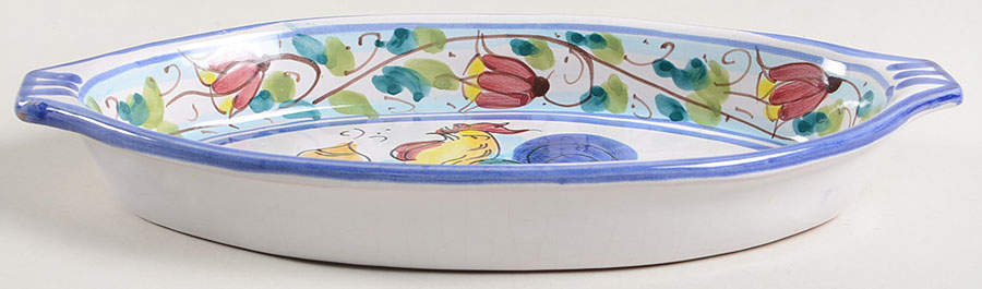 Galletto 11" Oval Baker by Vietri (Italy)-1