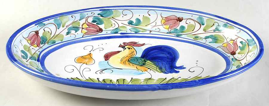 Galletto 16" Oval Serving Platter by Vietri (Italy)-1