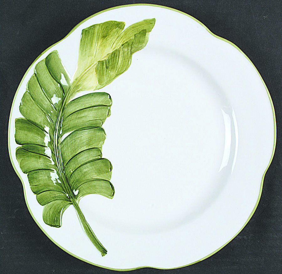 Ginkgo Dinner Plate by Vietri (Italy)-1