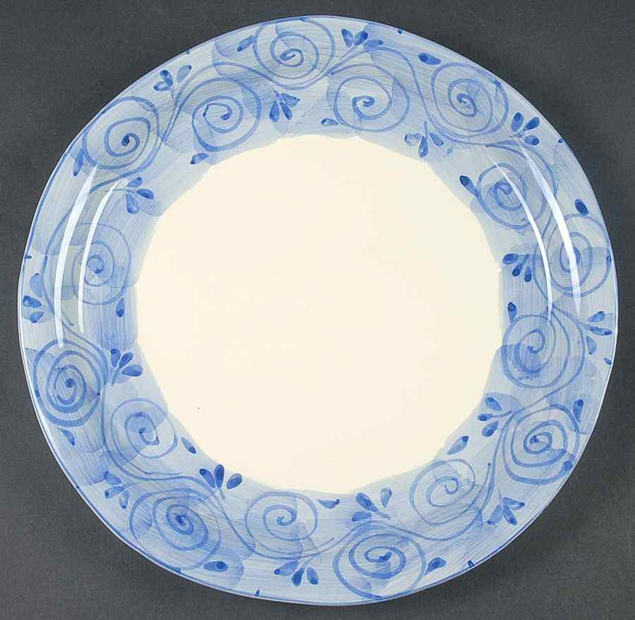 Isabelle's Garden Blue Dinner Plate by Vietri (Italy)-1