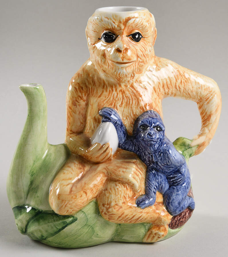 Oasi Figural Teapot No Lid by Vietri (Italy)-1