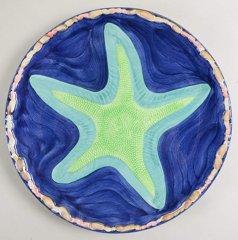 Oceano Dinner Plate by Vietri (Italy)-1