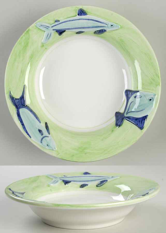 Oceano 9" Soup/Pasta Bowl by Vietri (Italy)-1