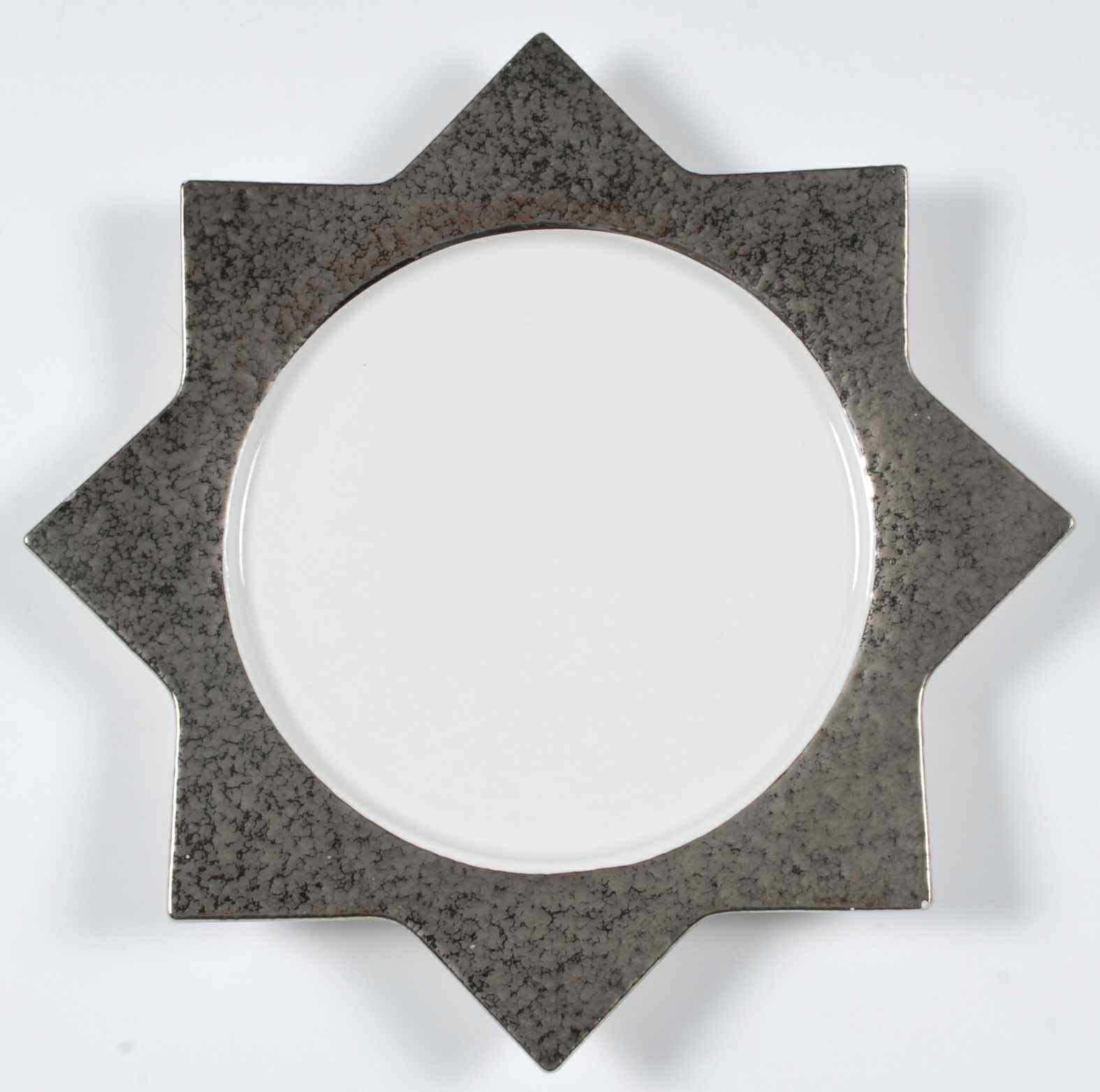 Palladio Silver Dinner Plate by Vietri (Italy)-1