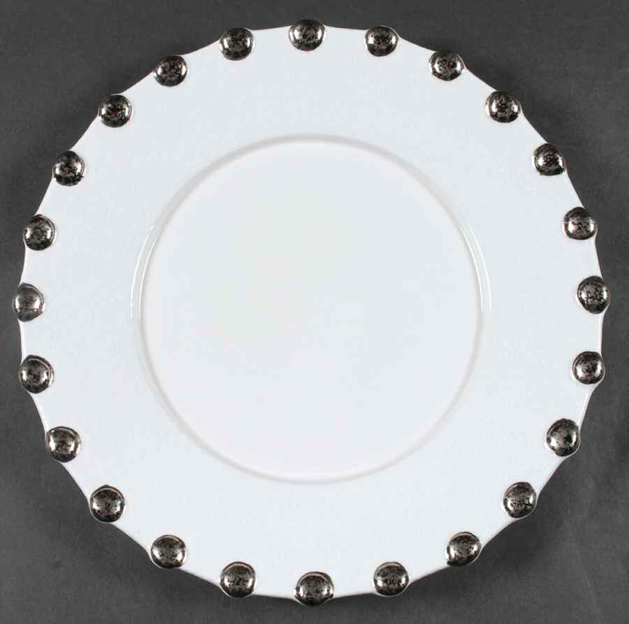 Palladio Silver Service Plate (Charger) by Vietri (Italy)-1
