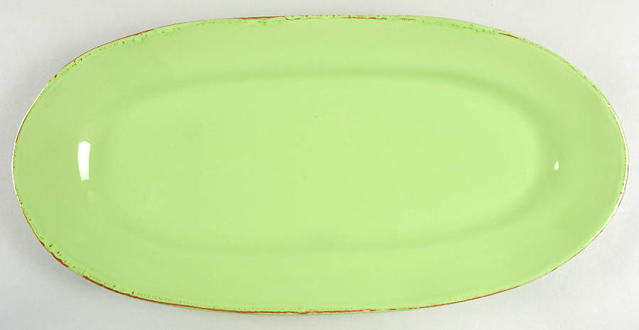 Sorbetto (Pistachio) 16" Oval Serving Platter by Vietri (Italy)-1