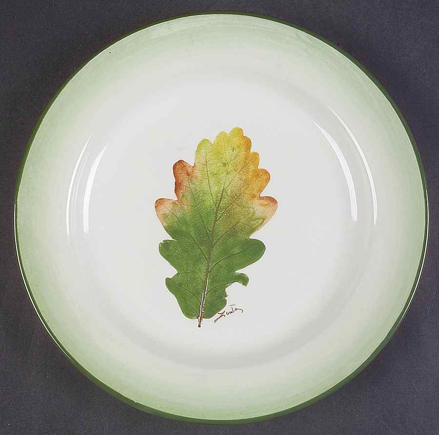 Leaf Dessert/Pie Plate by Vietri (Italy)-1