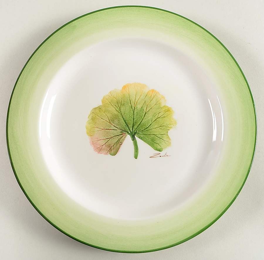 Leaf Dessert/Pie Plate by Vietri (Italy)-1