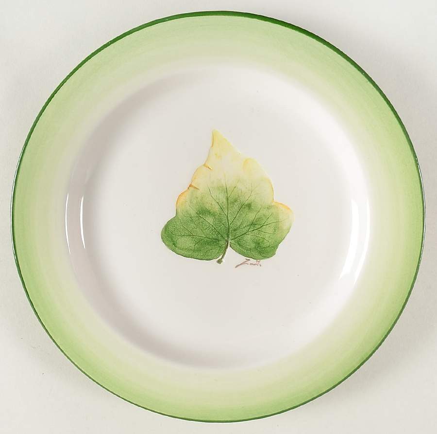 Leaf Dessert/Pie Plate by Vietri (Italy)-1