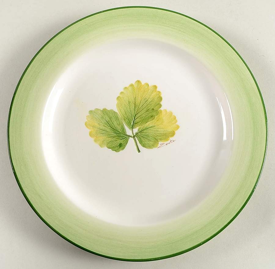 Leaf Dessert/Pie Plate by Vietri (Italy)-1