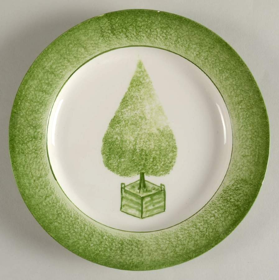 Topiary Dessert/Pie Plate by Vietri (Italy)-1