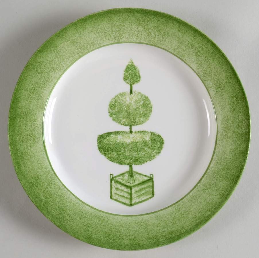 Topiary Dessert/Pie Plate by Vietri (Italy)-1