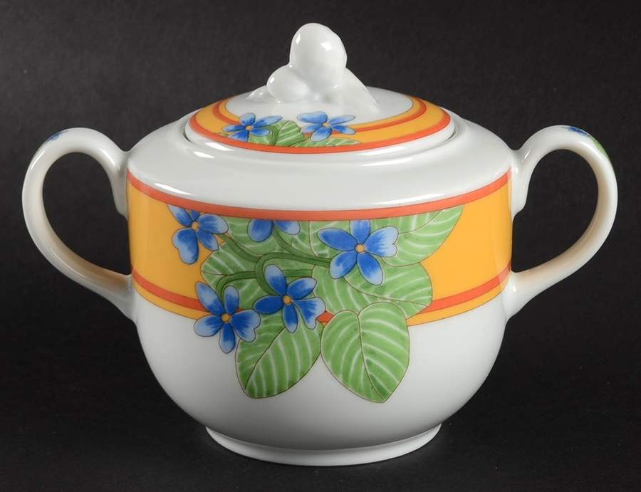 Danube Sugar Bowl & Lid by Vista Alegre-1