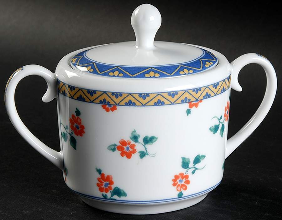 Fleur Sugar Bowl & Lid by Vista Alegre-1