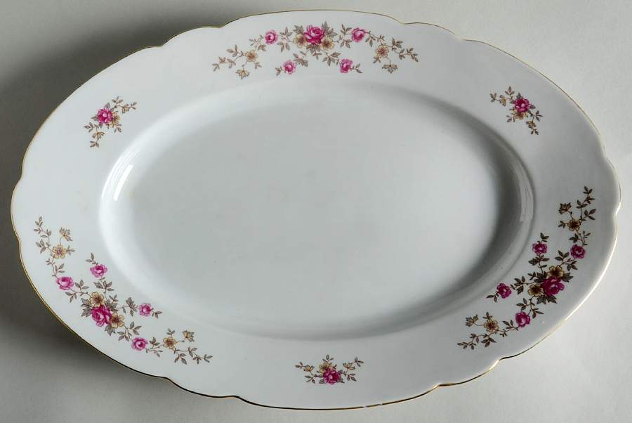 Joan 13" Oval Serving Platter by Vendome Porcelain-1