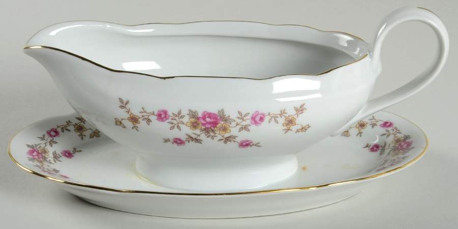 Joan Gravy Boat with Attached Underplate by Vendome Porcelain-1