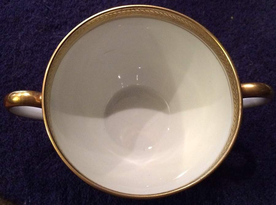 VIT167 Flat Bouillon Cup & Saucer by Victoria (Czech)-1
