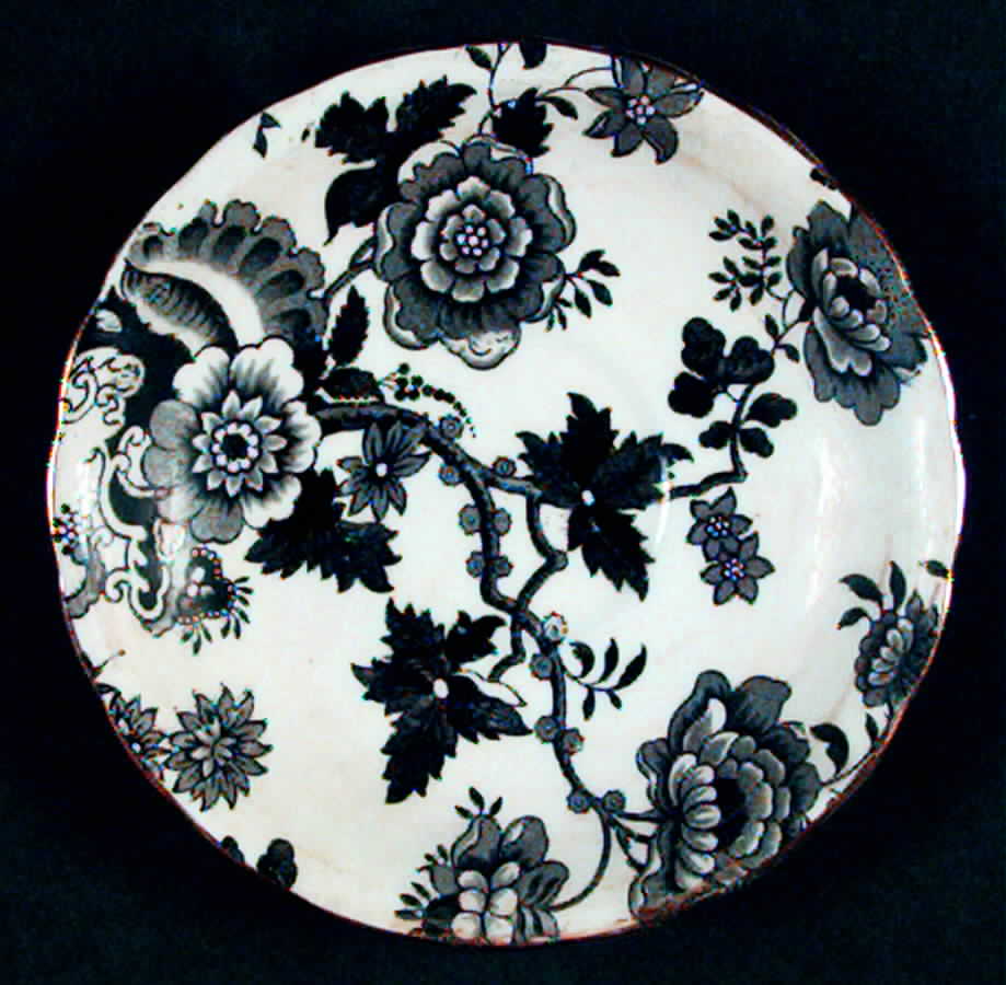 Mandarin Black Saucer by Cartwright & Edwards-1