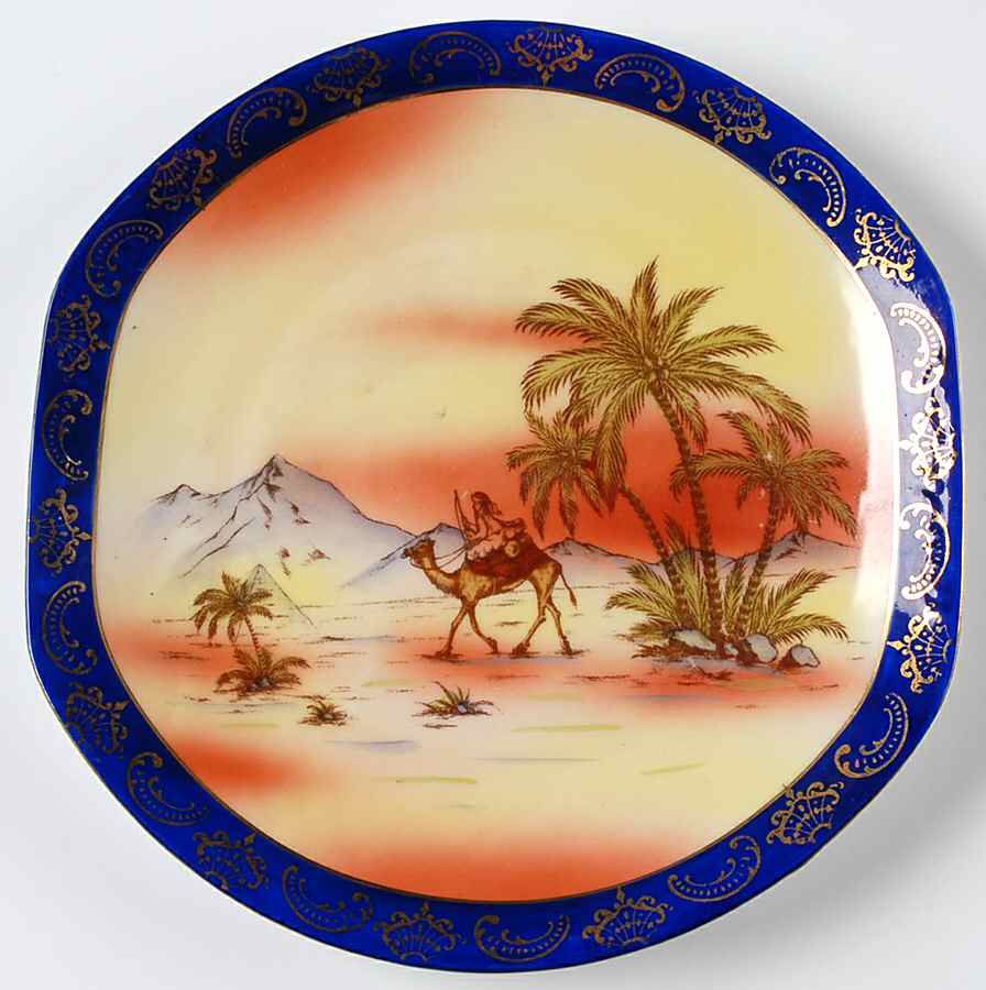 Desert Scene Cookie Plate by Victoria (Czech)-1