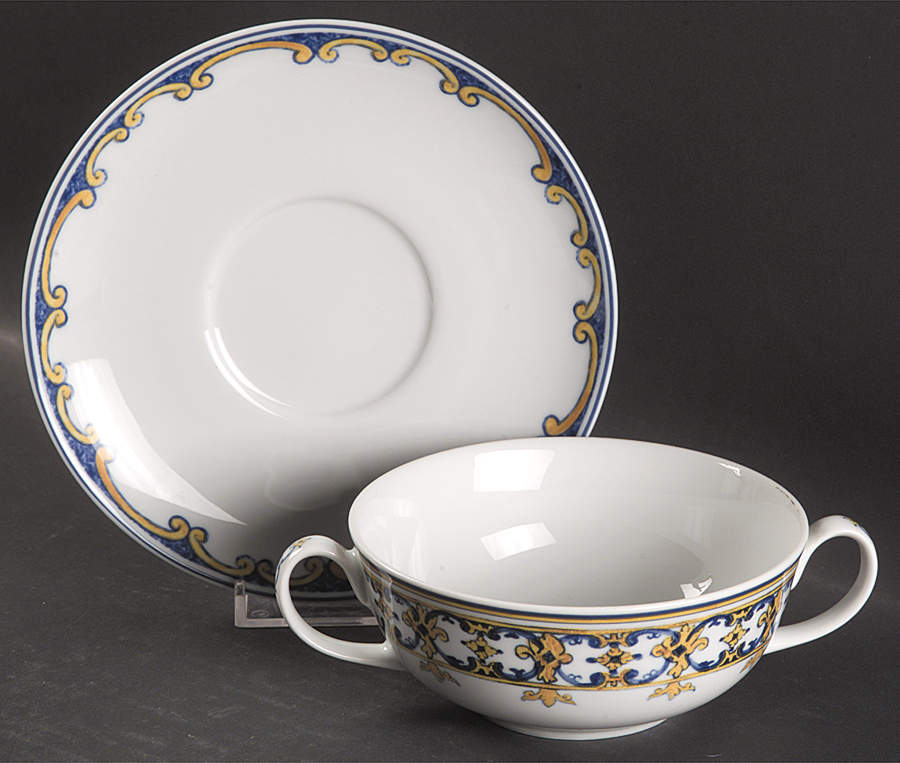 Caradana Flat Cream Soup Bowl & Saucer Set by Vista Alegre-1