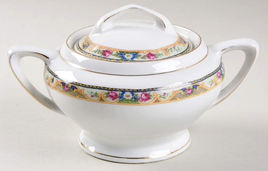 VIT169 Sugar Bowl & Lid by Victoria (Czech)-1