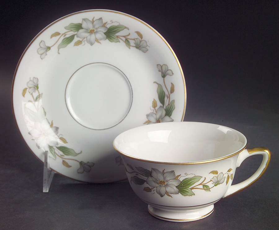 Arlington Footed Cup & Saucer Set by Vogue-1