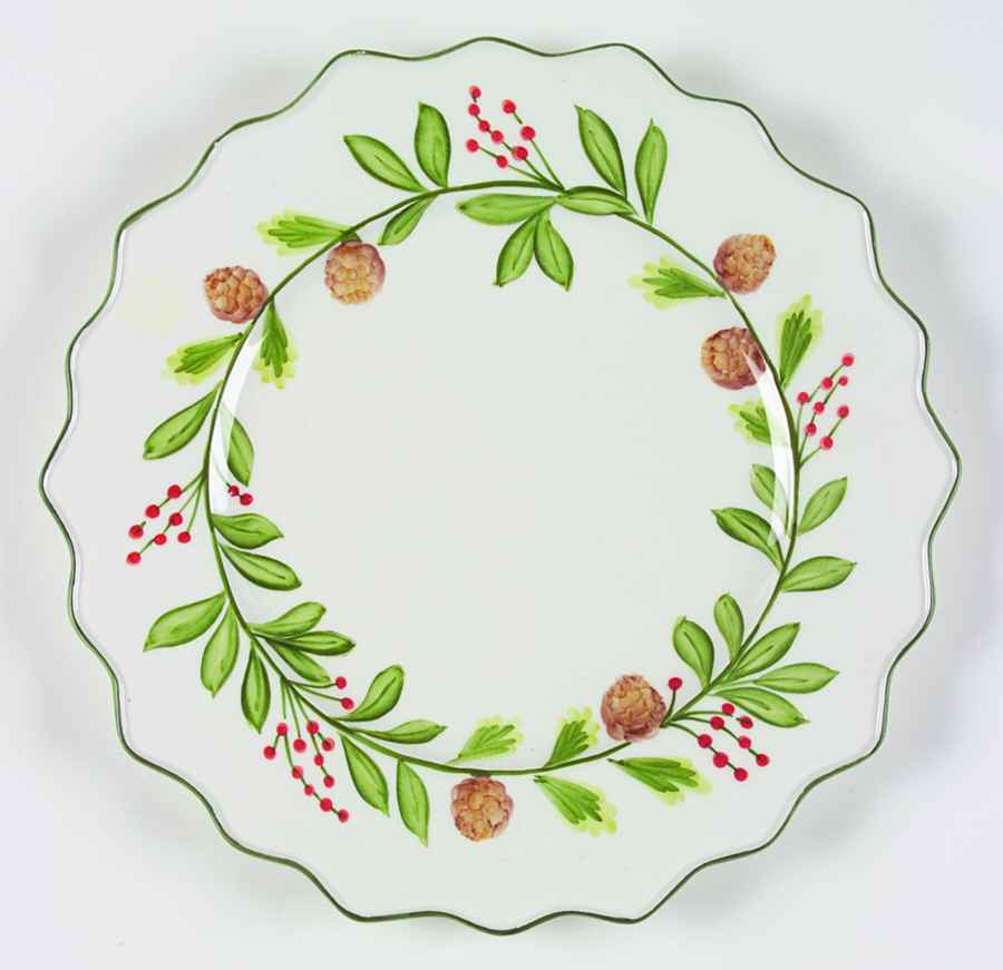 Evergreen Dinner Plate by Vietri (Italy)-1