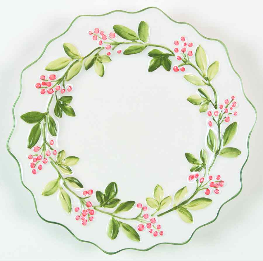 Evergreen Salad/Dessert Plate by Vietri (Italy)-1