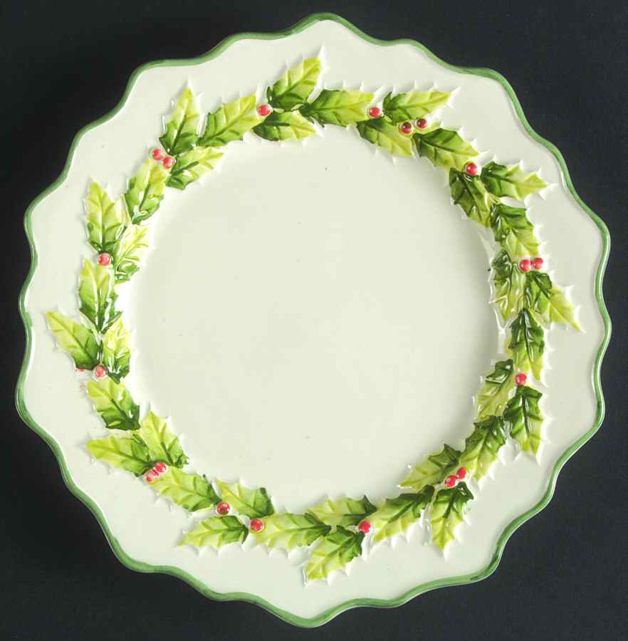Evergreen Salad/Dessert Plate by Vietri (Italy)-1
