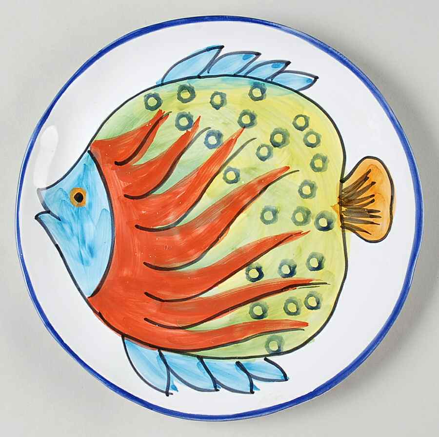 Acquario Salad Plate by Vietri (Italy)-1