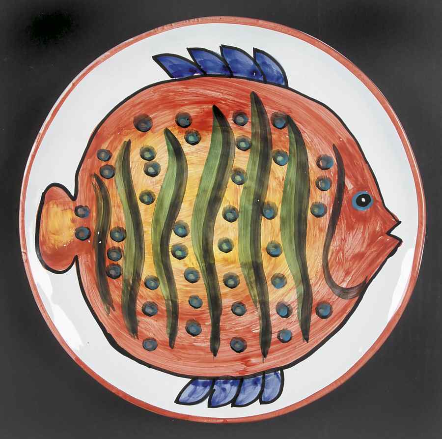 Acquario Dinner Plate by Vietri (Italy)-1