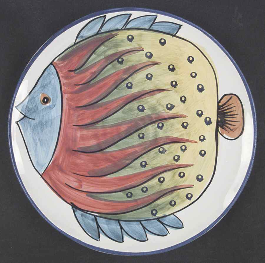 Acquario Dinner Plate by Vietri (Italy)-1