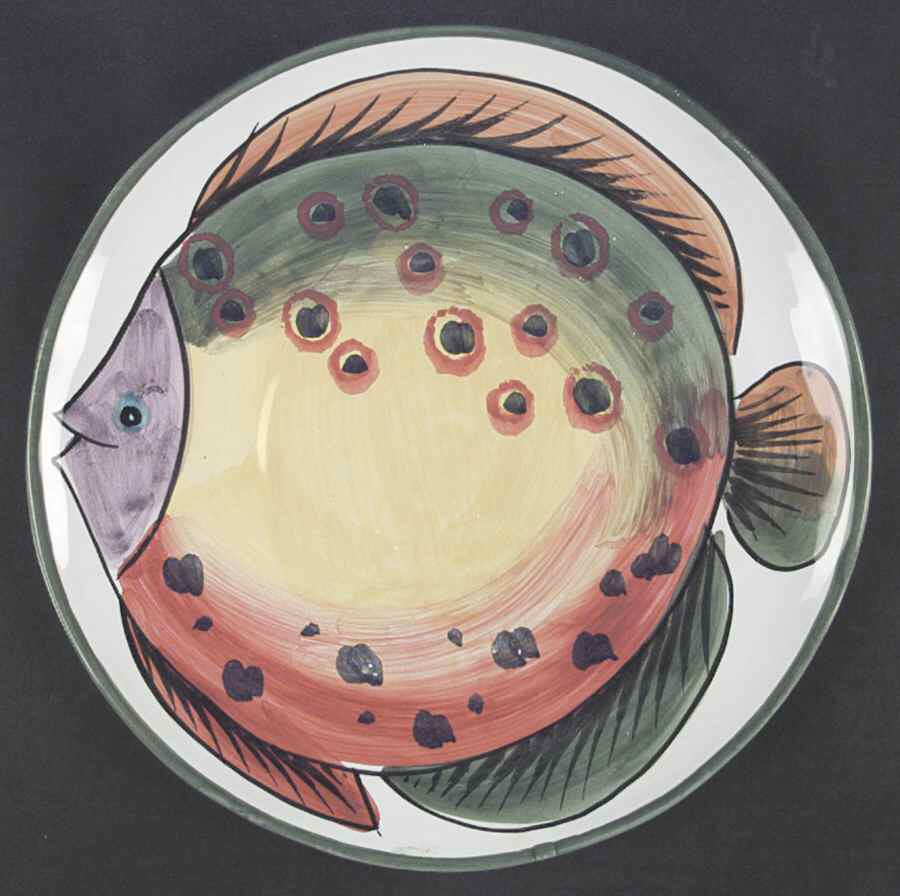 Acquario Dinner Plate by Vietri (Italy)-1
