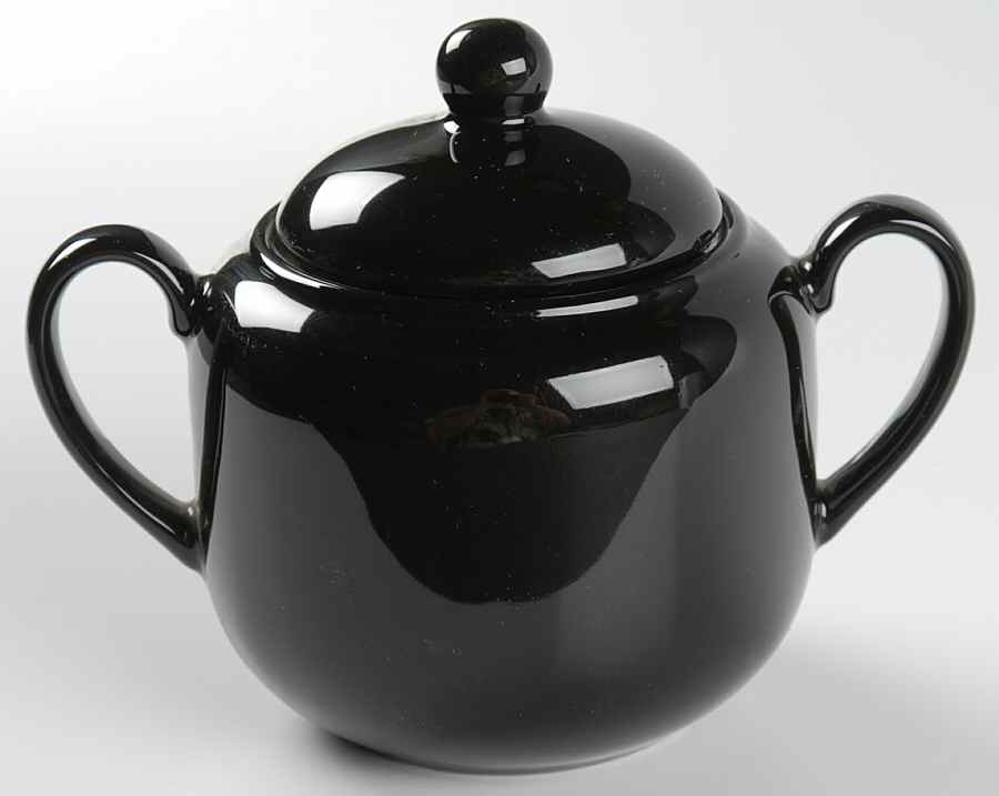 Prisma Black Sugar Bowl & Lid by Vista Alegre-1