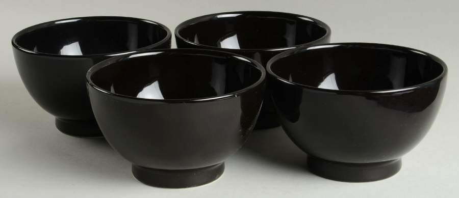 Prisma Black Footed 5" Bowl - Set of 4 by Vista Alegre-1