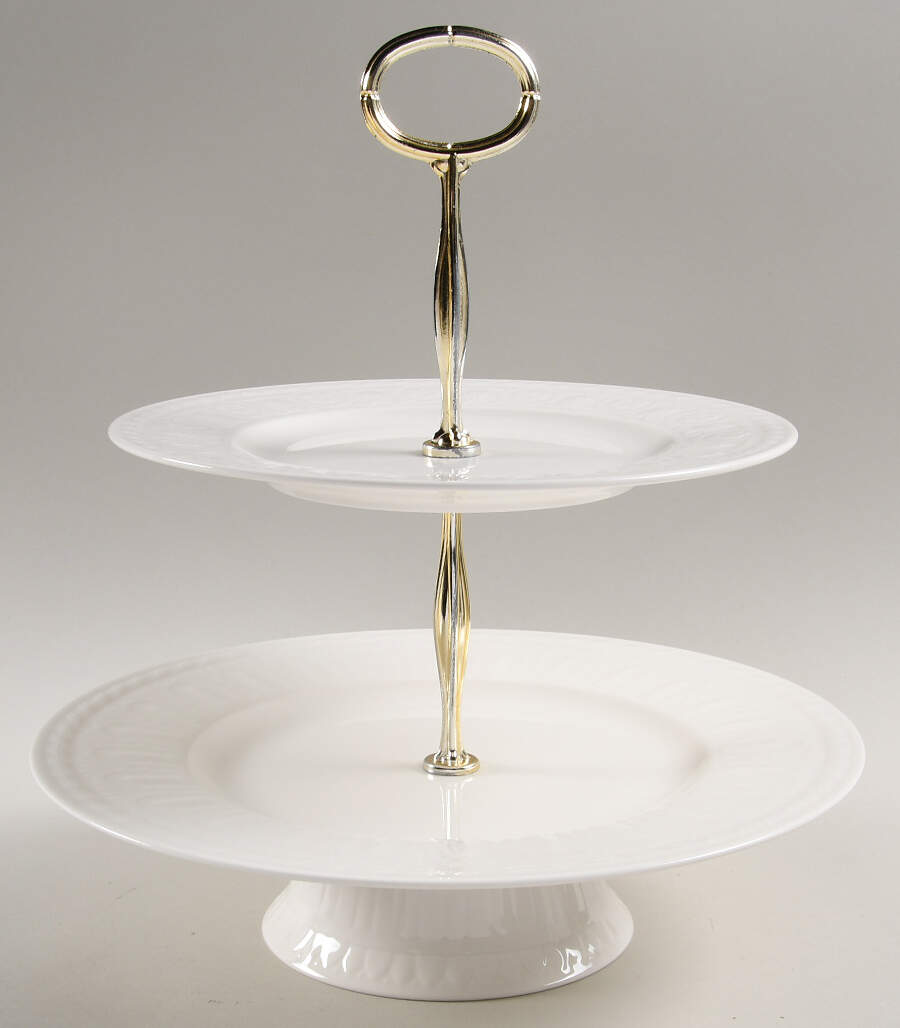 Cellini 11 1/4"  2 Tier Footed Serving Tray (DP,SP,FR) HC by Villeroy & Boch-1