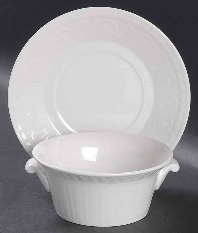 Cellini Flat Cream Soup Bowl & Breakfast Saucer Set by Villeroy & Boch-1