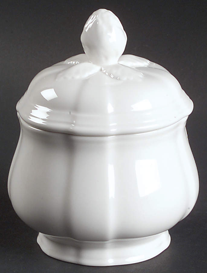 Chambord (White, Fine China) Sugar Bowl & Lid by Villeroy & Boch-1