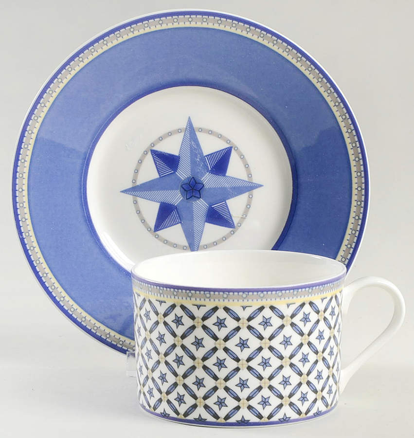 Cambridge Flat Cup & Saucer Set by Victoria & Beale-1