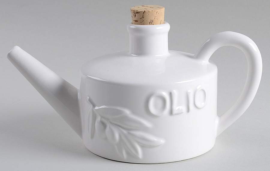 Bianco Olive Oil Carafe by Vietri (Italy)-1