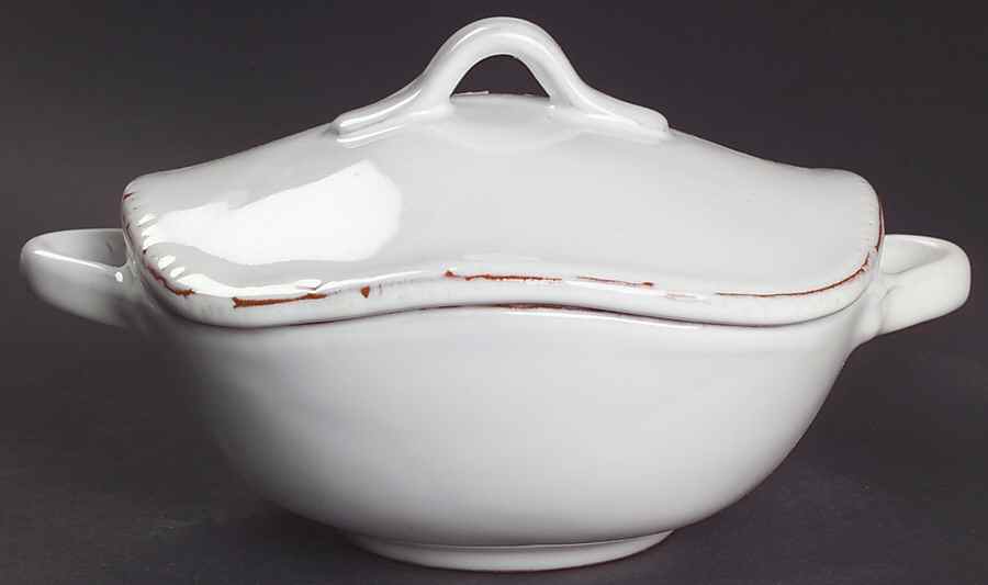Bianco Individual Casserole & Lid by Vietri (Italy)-1