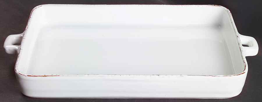 Bianco Medium Rectangular Baker by Vietri (Italy)-1