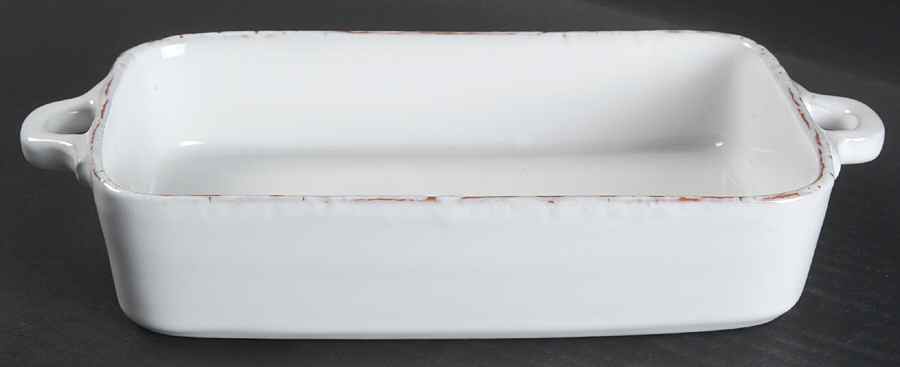 Bianco 8" Rectangular Baker by Vietri (Italy)-1