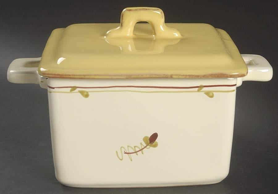 Fiori Di Bosco 2 Quart Square Casserole with Ceramic Lid by Vietri (Italy)-1