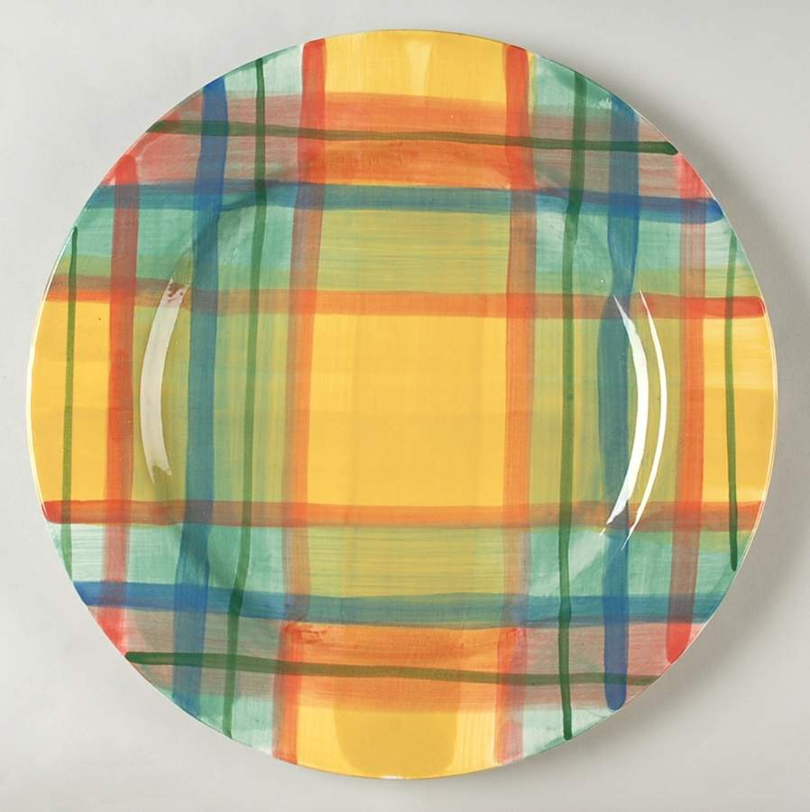 Madras Large Dinner Plate by Vietri (Italy)-1